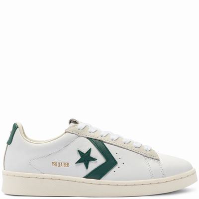 Converse Pro Leather - Miesten Tennarit - Valkoinen/Vihreä